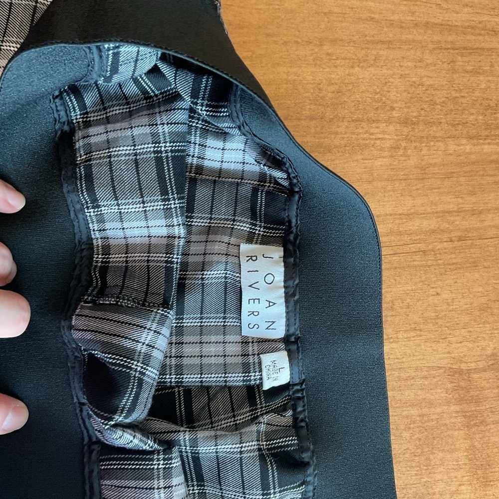 Joan Rivers Black and White Plaid  Skirt Large - Picture 4 of 4